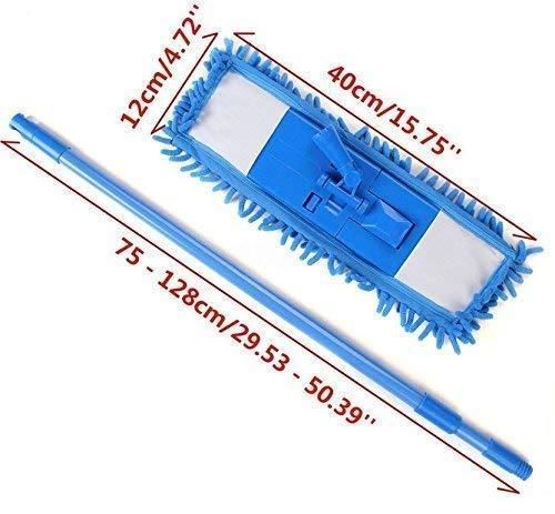 JS Enterprise™ Mop-Wet and Dry Cleaning Flat Microfiber Floor Cleaning Mop with Telescopic Long Handle Dry Mop