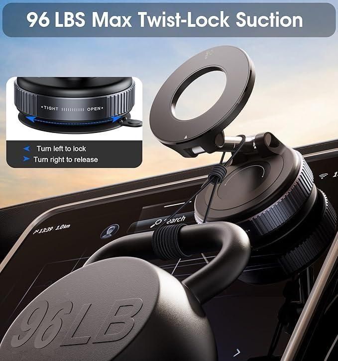 JS Enterprise™ Vacuum Suction Magnetic Mobile Holder