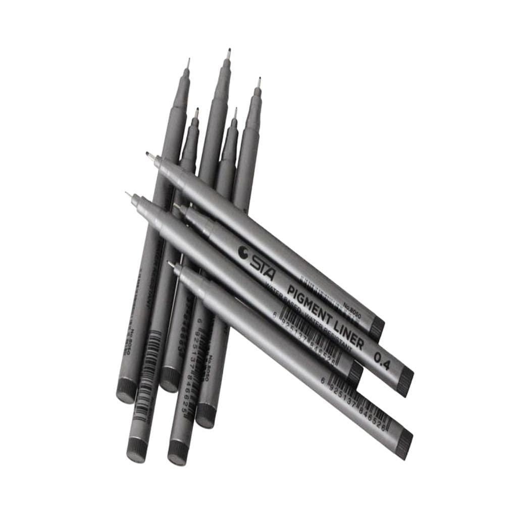 JS Enterprise™ 9 Sizes Fine Tip Permanent Marker Pen Sketch