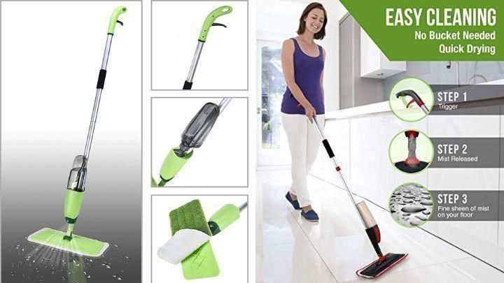 JS Enterprise™ Spray Mop - 360 Degree Handle Wet & Dry Microfiber Floor Spray Mop