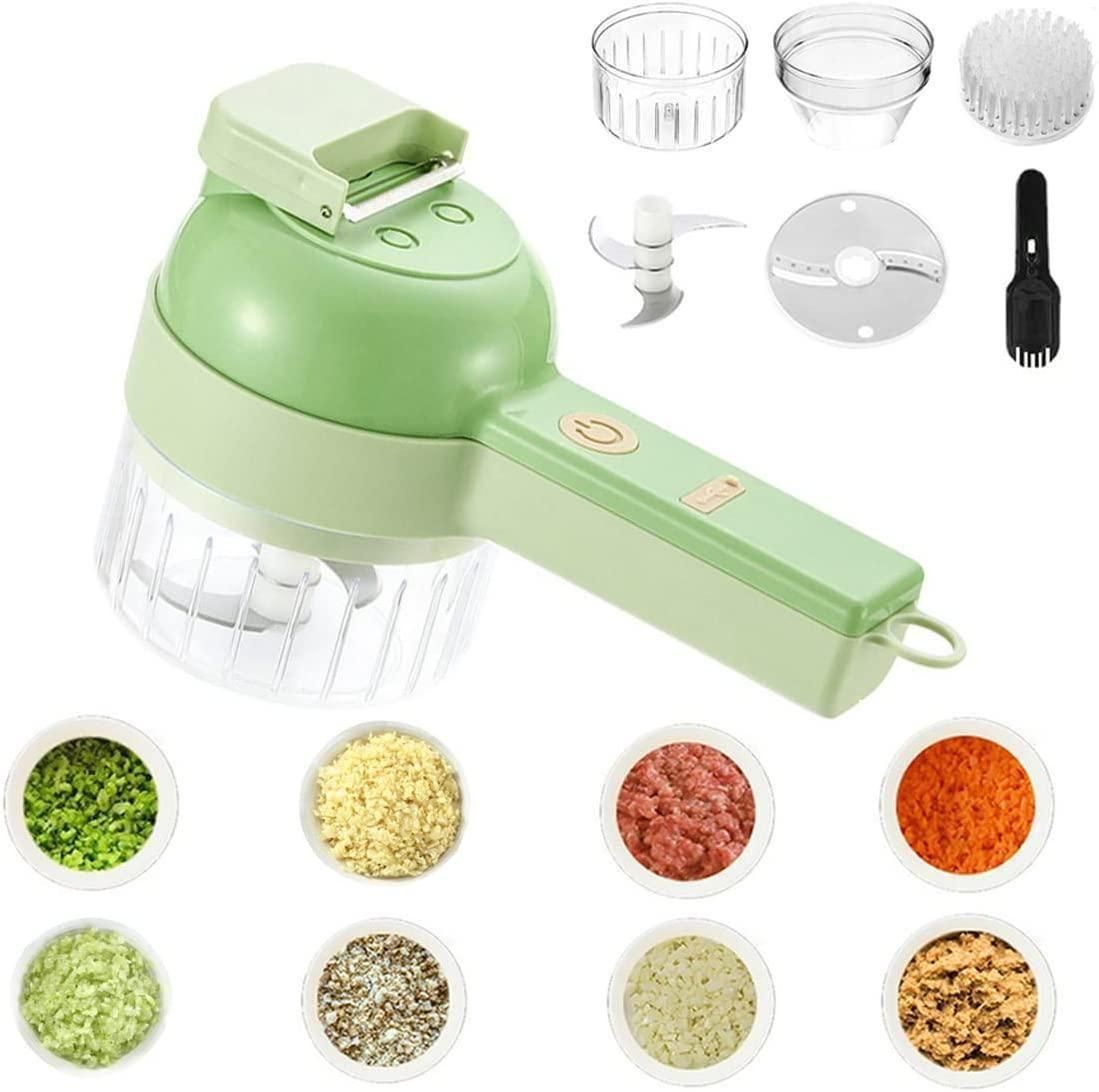 JS Enterprise™ 4 in 1 Portable Electric Vegetable Cutter Set