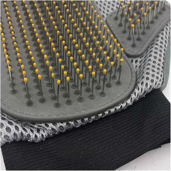 JS Enterprise™ Stainless Steel Pet Grooming Glove - Gentle Deshedding Brush