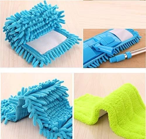 JS Enterprise™ Mop-Wet and Dry Cleaning Flat Microfiber Floor Cleaning Mop with Telescopic Long Handle Dry Mop