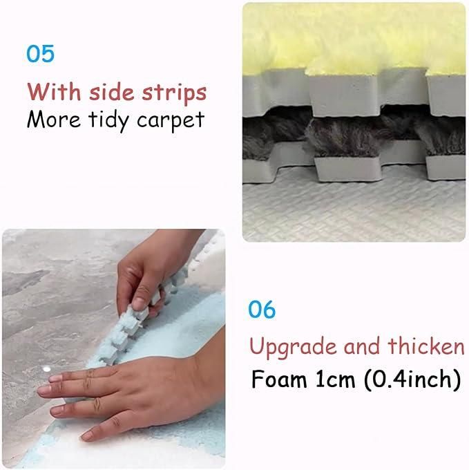 JS Enterprise™ Interlocking Carpet Tiles Mat (6pc)