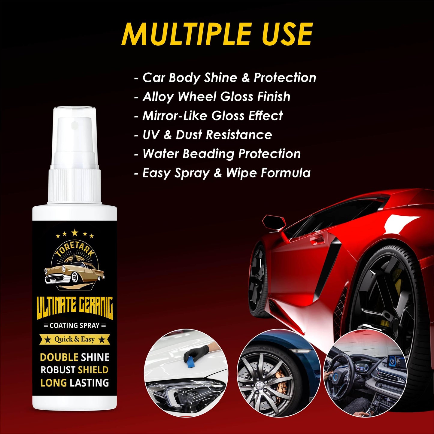 JS Enterprise™ Ultimate Ceramic Coating Spray 200 gm Pack of 2