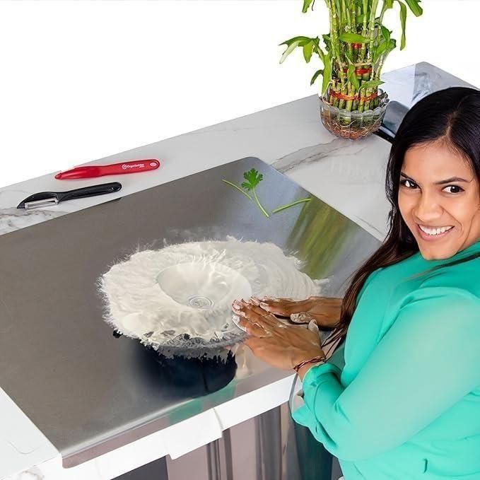 JS Enterprise™ Stainless Steel Chopping Board (35x31cm)