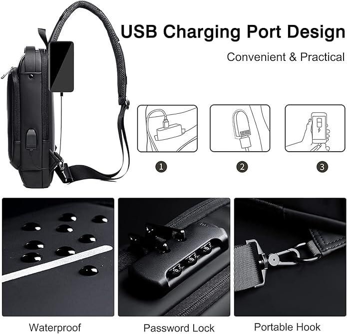 JS Enterprise™ Sling Bag for Men & Women