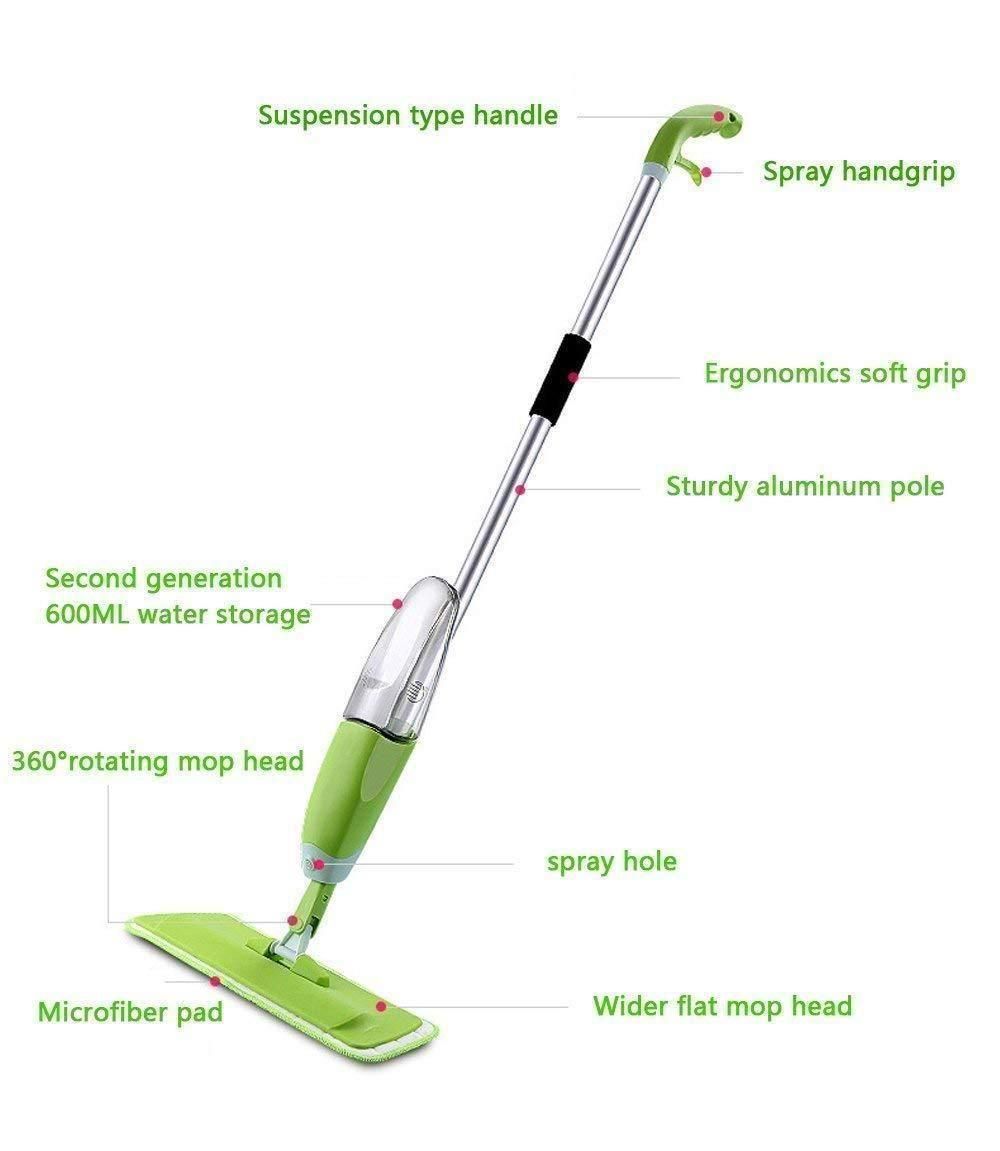 JS Enterprise™ Spray Mop - 360 Degree Handle Wet & Dry Microfiber Floor Spray Mop