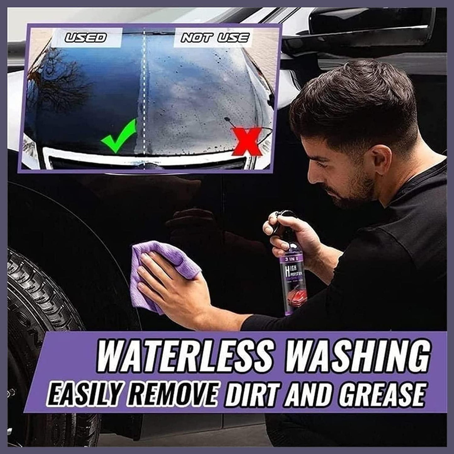 JS Enterprise™ 3 in 1 High Protection Quick Car Ceramic Coating Spray - Car Wax Polish Spray (Pack 1)