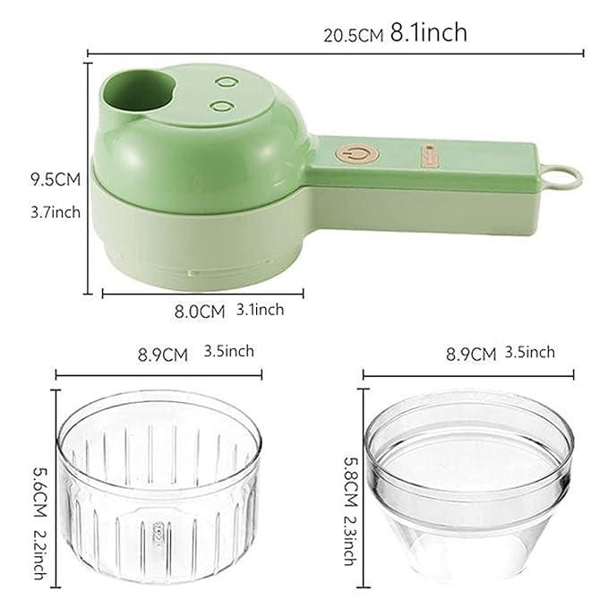 JS Enterprise™ 4 in 1 Portable Electric Vegetable Cutter Set