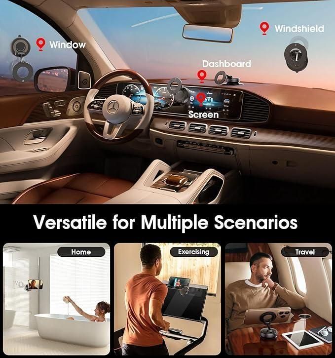 JS Enterprise™ Vacuum Suction Magnetic Mobile Holder