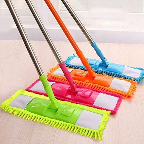 JS Enterprise™ Mop-Wet and Dry Cleaning Flat Microfiber Floor Cleaning Mop with Telescopic Long Handle Dry Mop