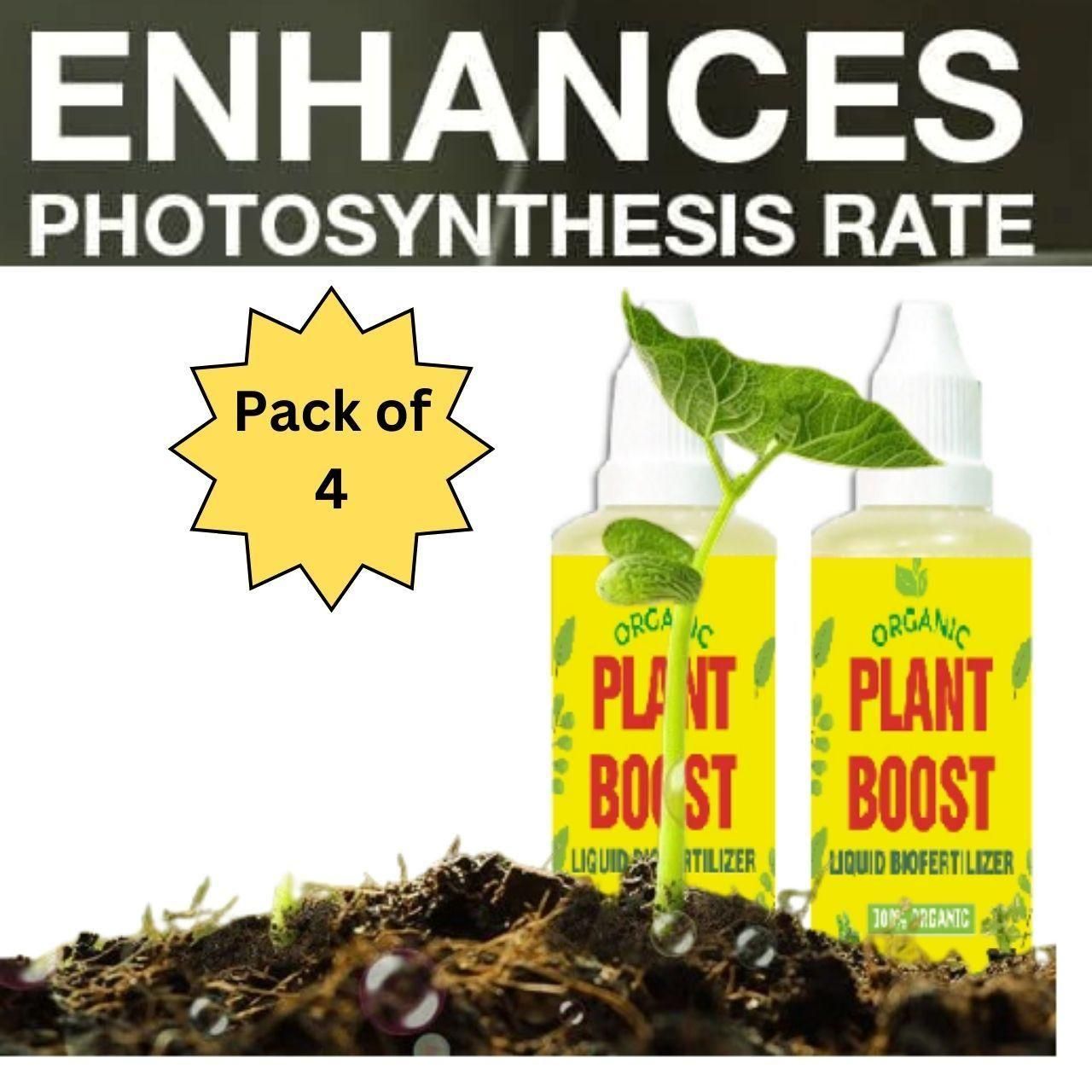 JS Enterprise™ Plant Boost Liquid Biofertilizer for All Crops,Organic (Pack of 4)