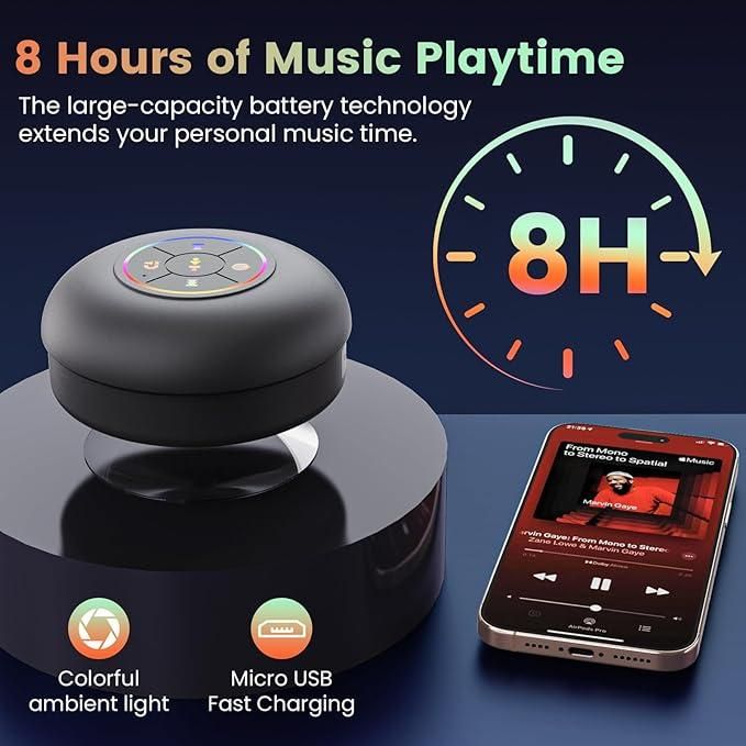 JS Enterprise™ Large Suction Cup Waterproof Bluetooth Speaker