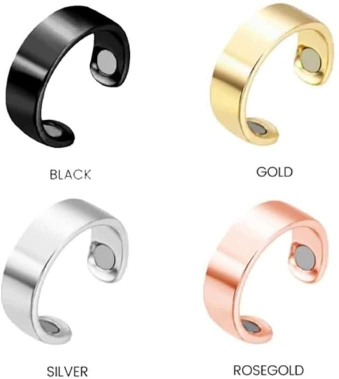 JS Enterprise™ Lymphatic Drainage Therapeutic Magnetic Ring for Men and Women ( Black )