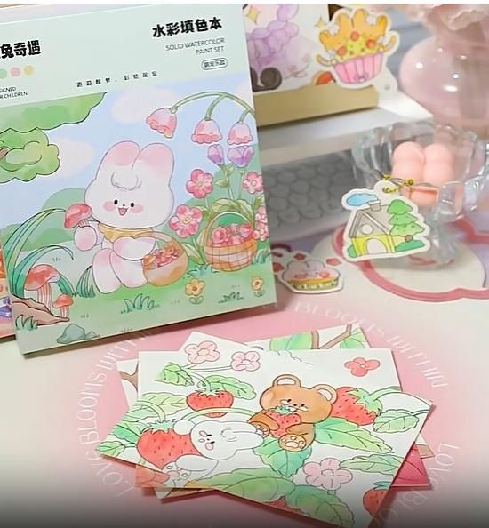 JS Enterprise™ Cartoon Art Coloring Painting Set for Kid's