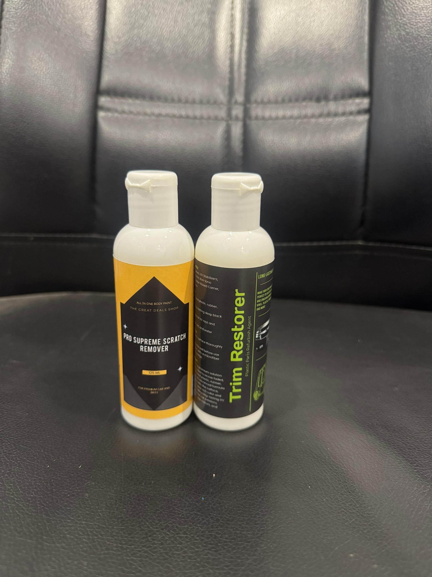 JS Enterprise™ Pro Supreme Scratch Remover 125 ml and Trim Restorer 100 ml each Pack of 2