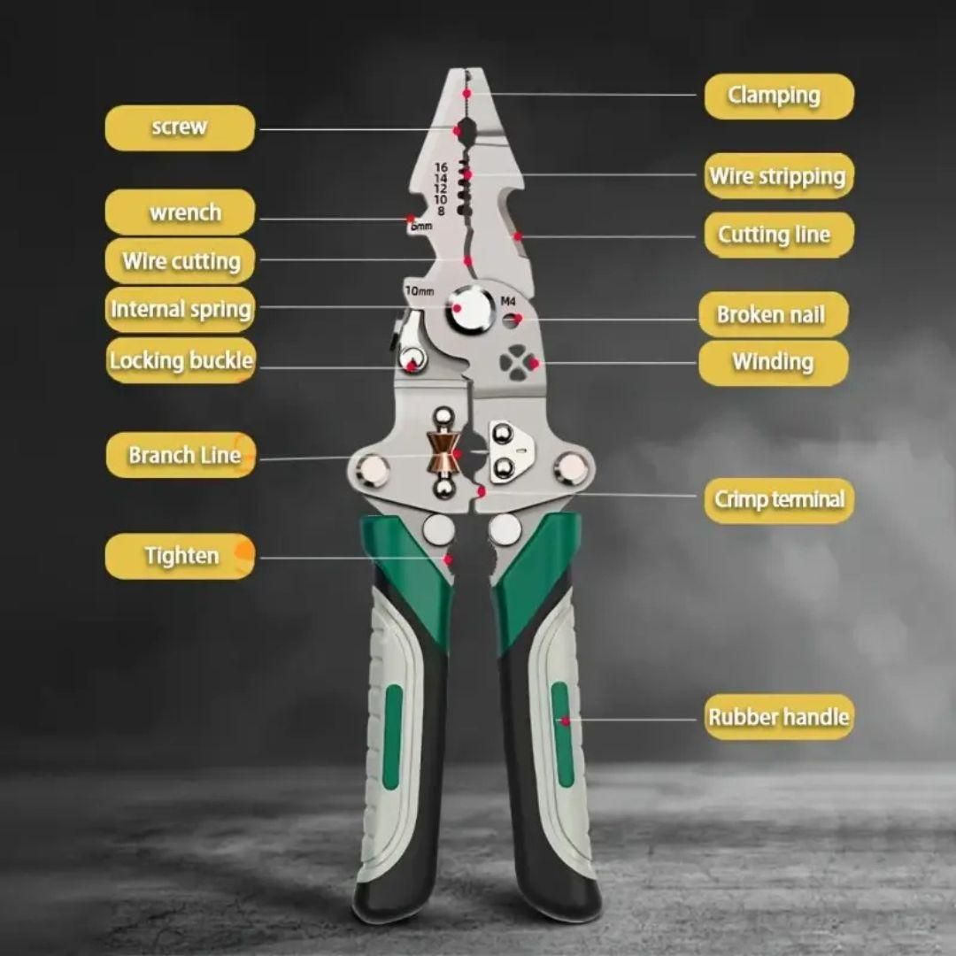 JS Enterprise™ Foldable Multi-Tool Pliers for Electricians (Pack of 1)