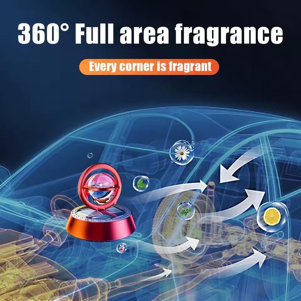 JS Enterprise™ Solar Energy Rotate Car Perfume Diffuser