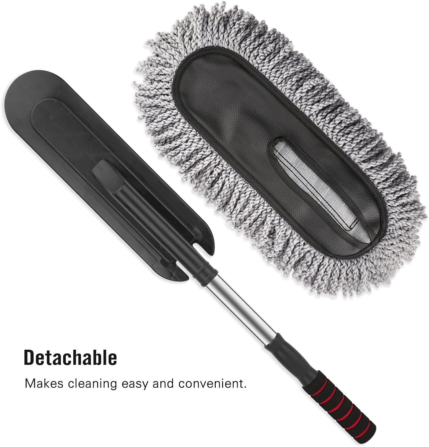 JS Enterprise™ Retractable Flexible Microfiber Car Duster With Handle 360 Degree Rotating Mop