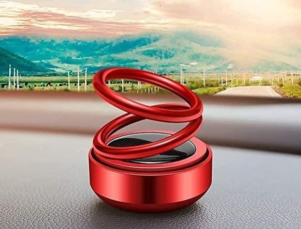 JS Enterprise™ Car/Room Air Freshener- Solar Power Rotating Car/Room Air Freshener Perfume, Long Lasting French Organic Fragrance