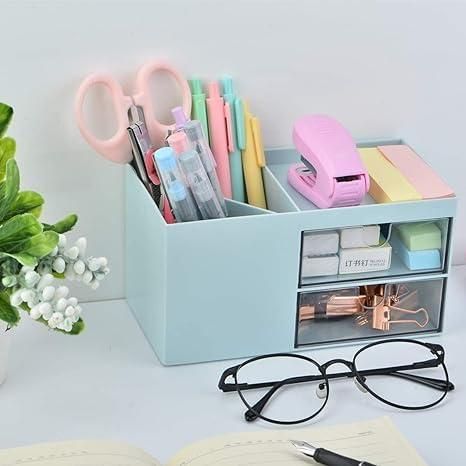 JS Enterprise™ Pencil Holder Simple Multifunctional Desktop Storage Box Drawer Storage Box