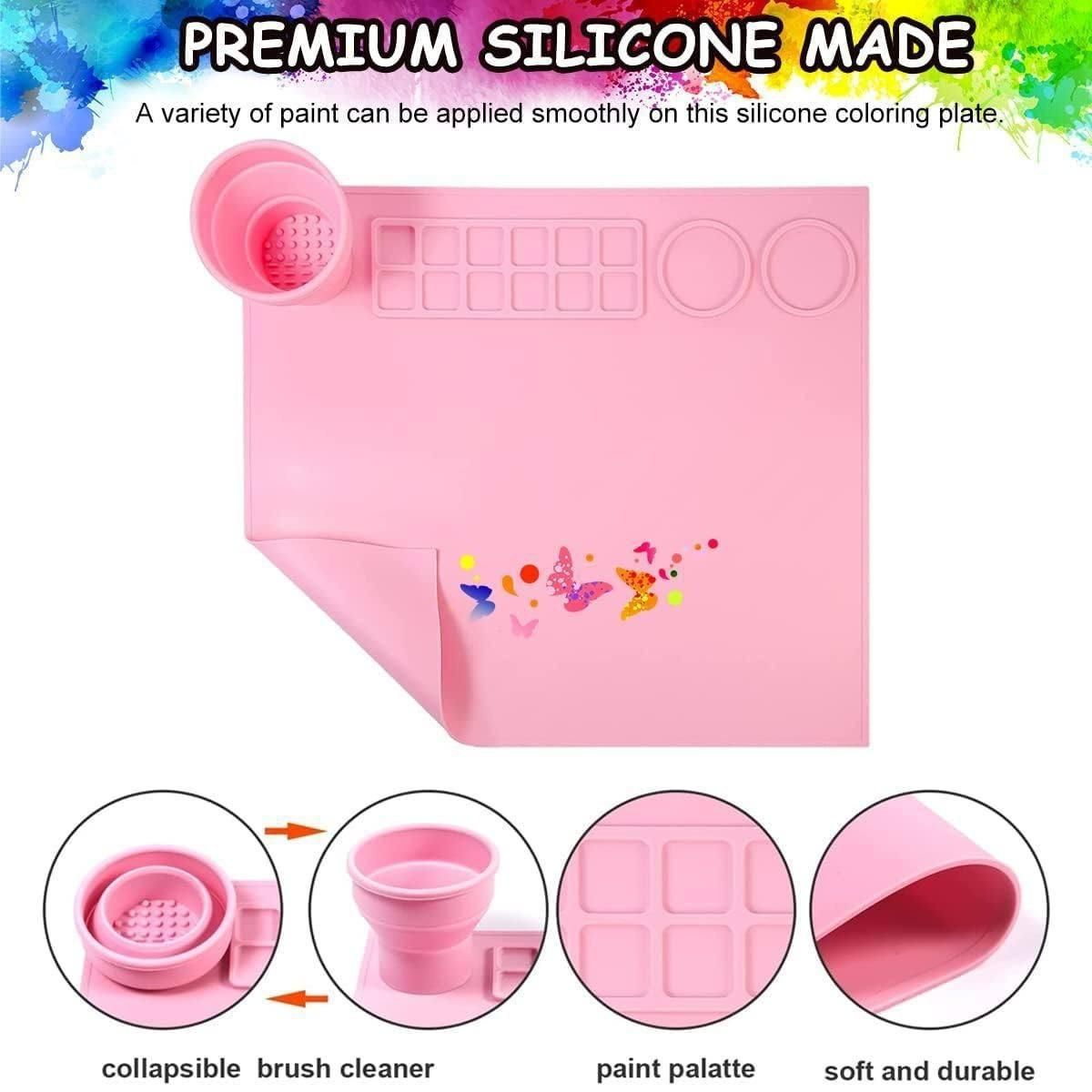 JS Enterprise™ Silicone Craft Mat for Painting Play Doh and Clay for Kids