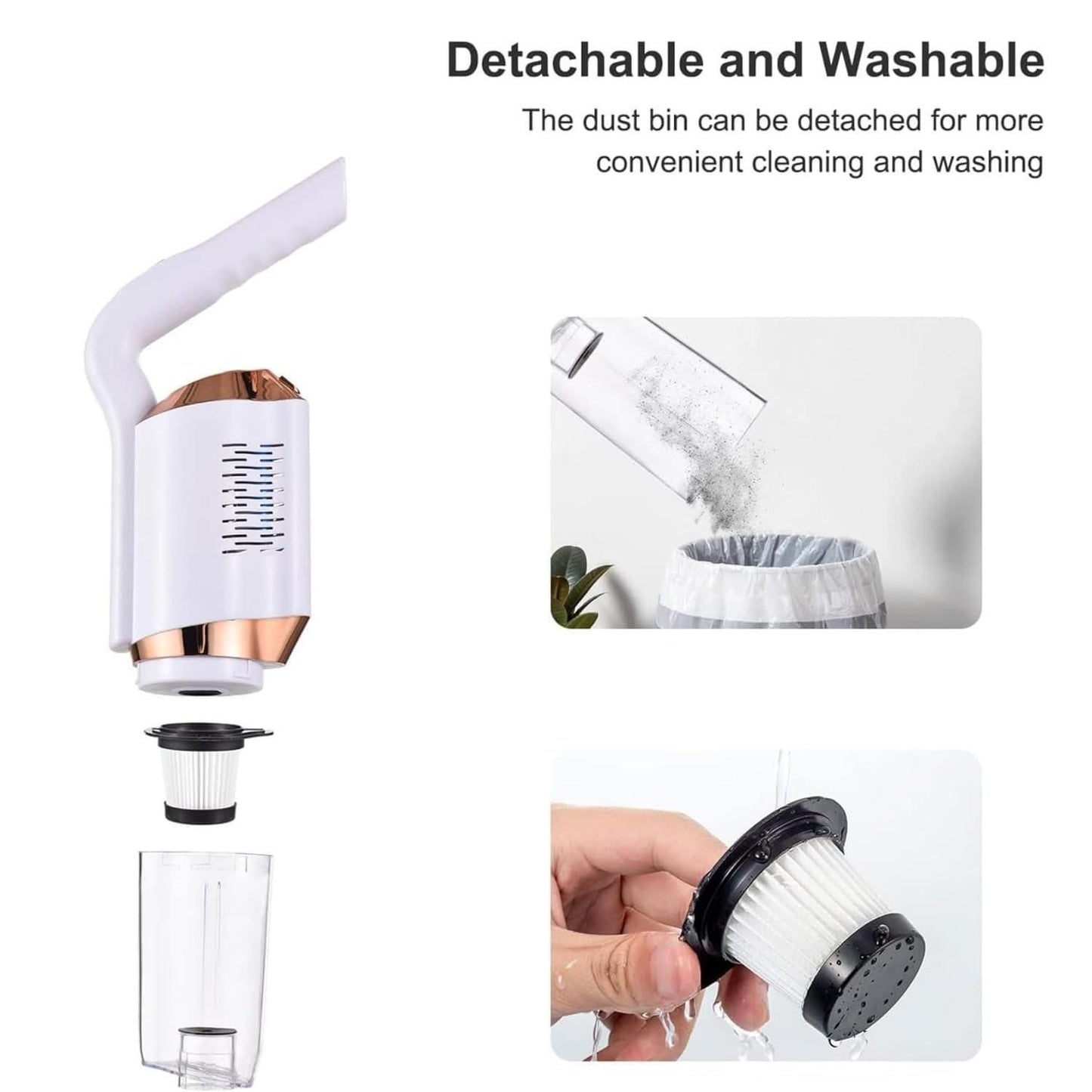 JS Enterprise™ Portable Cordless Handheld Vacuum Cleaner All-in-one Machine