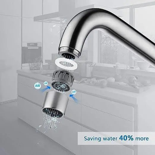 Fossa High Pressure Kitchen Faucet 360° Swivel, Stainless Steel Kitchen Faucet, Kitchen Mixer Tap with High L Bend Spout-257mm (Silver)