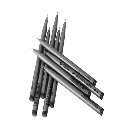 JS Enterprise™ 9 Sizes Fine Tip Permanent Marker Pen Sketch