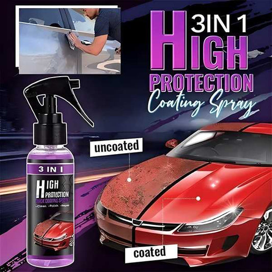 JS Enterprise™ 3 in 1 High Protection Quick Car Ceramic Coating Spray - Car Wax Polish Spray (Pack 1)