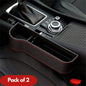 JS Enterprise™ Seat Pockets PU Leather Car Console Side Organizer Pack of 2