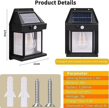 JS Enterprise™ Solar Light Outdoor Wall Light