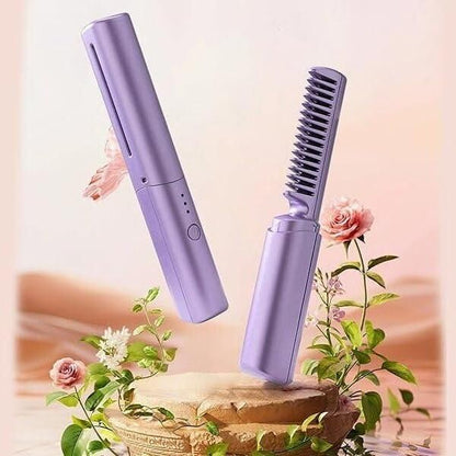 JS Enterprise™ Rechargeable Hot Comb Hair Straightener