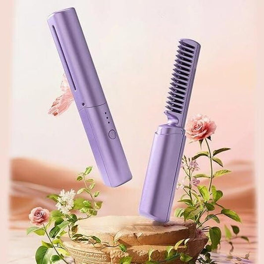 JS Enterprise™ Rechargeable Hot Comb Hair Straightener