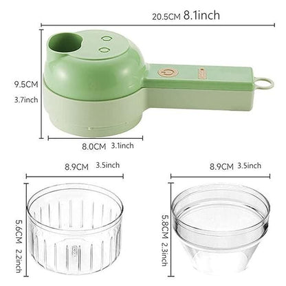 JS Enterprise™ 4 in 1 Portable Electric Vegetable Cutter Set