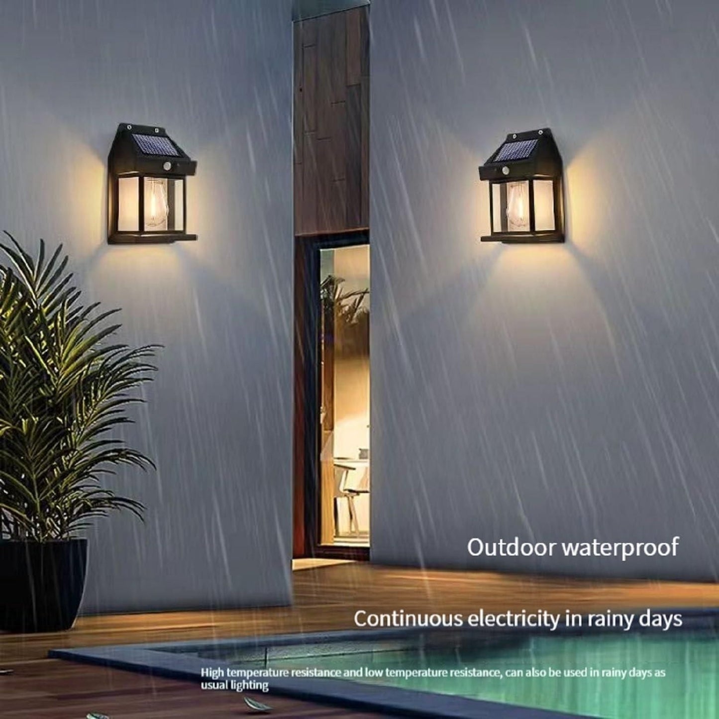 JS Enterprise™ Solar Light Outdoor Wall Light
