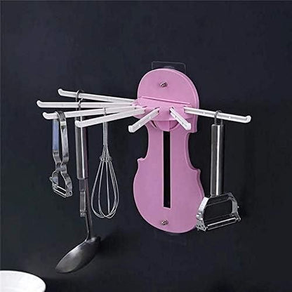 JS Enterprise™ 7-in-1 Multifunction Retractable Wall-Mounted Pull-Out Hanger Rack