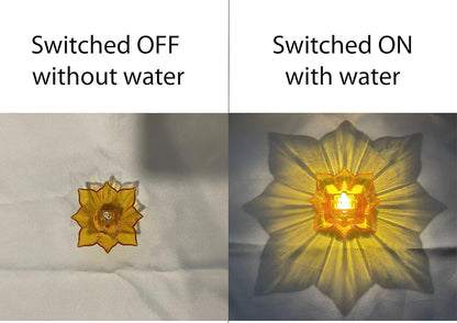 JS Enterprise™ Electric Water Sensor Reflection Led Diyas Candle with Water Sensing Technology (Pack Of 6/12/24)