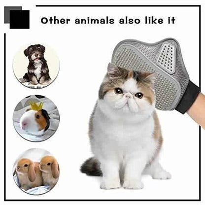 JS Enterprise™ Stainless Steel Pet Grooming Glove - Gentle Deshedding Brush