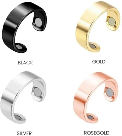 JS Enterprise™ Lymphatic Drainage Therapeutic Magnetic Ring for Men and Women ( Black )