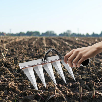 JS Enterprise™ 5 Teeth Carbon Steel Garden Weeding