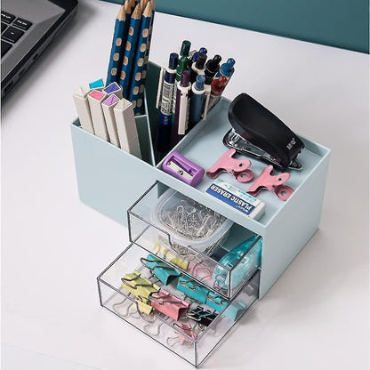 JS Enterprise™ Pencil Holder Simple Multifunctional Desktop Storage Box Drawer Storage Box