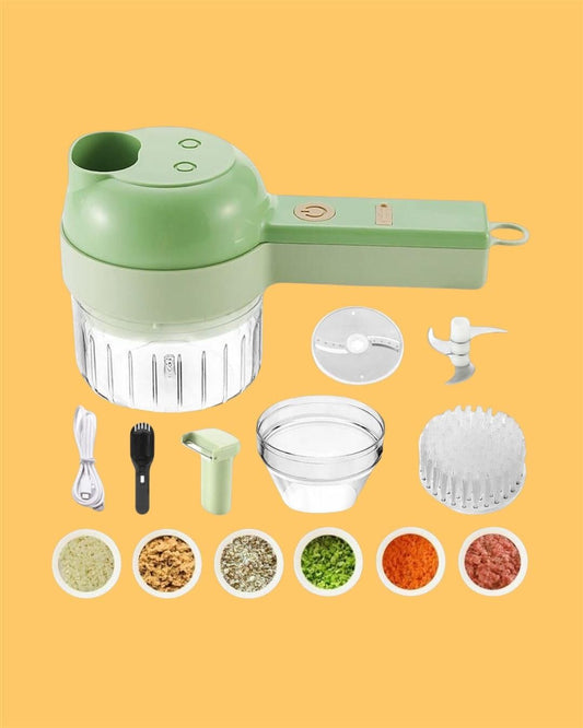 JS Enterprise™ 4 in 1 Portable Electric Vegetable Cutter Set