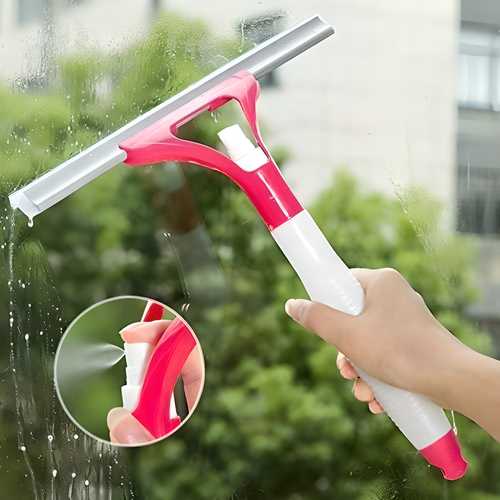 JS Enterprise™ Rubber and Aluminum Wiper with Water Sprayer Tool