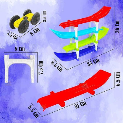 JS Enterprise™ Ramp Racer , Multi level Ramp Racing Car Toy Set
