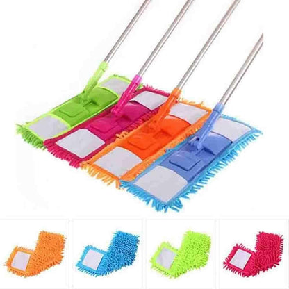 JS Enterprise™ Mop-Wet and Dry Cleaning Flat Microfiber Floor Cleaning Mop with Telescopic Long Handle Dry Mop