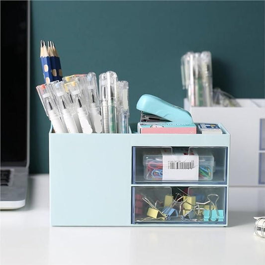 JS Enterprise™ Pencil Holder Simple Multifunctional Desktop Storage Box Drawer Storage Box