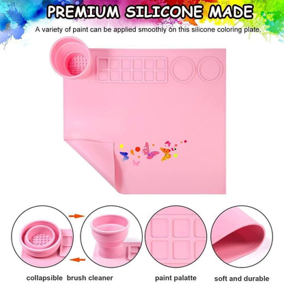 JS Enterprise™ Silicone Craft Mat for Painting Play Doh and Clay for Kids