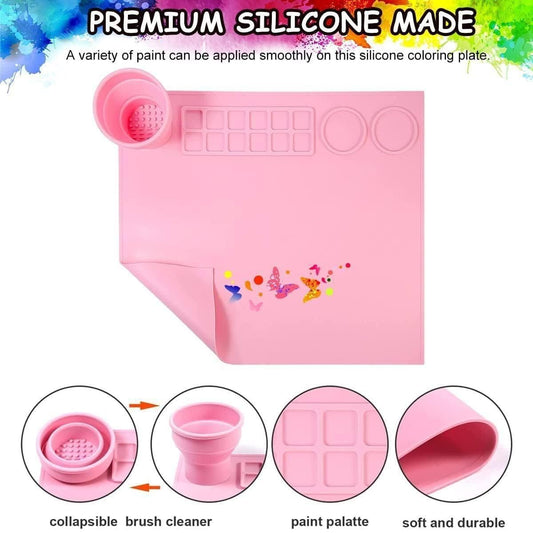 JS Enterprise™ Silicone Craft Mat for Painting Play Doh and Clay for Kids